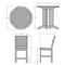 Highwood Usa Weatherly 3pc Round Counter Height Outdoor Patio Furniture Dining Set AD-CNW36-EUC - alternate 2